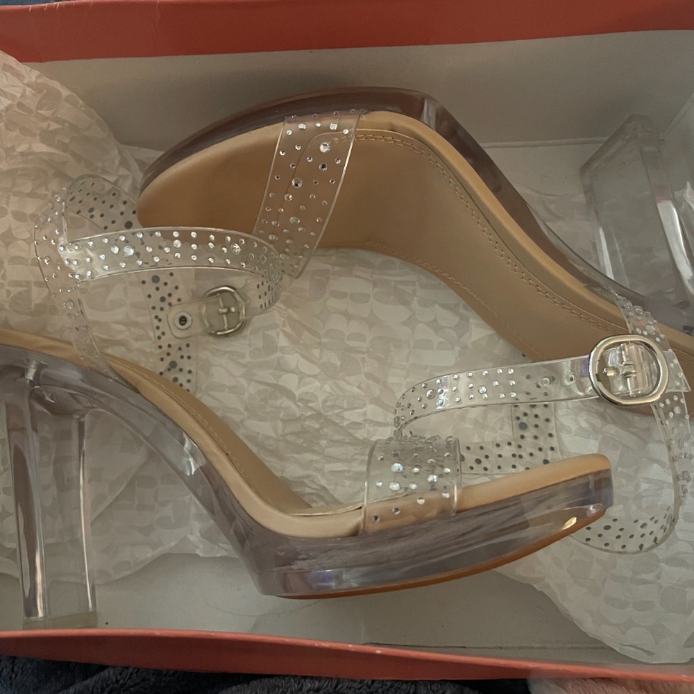 GB size 7.5 rhinestone heels!